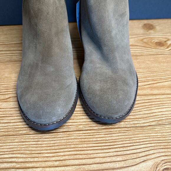 Lucky Brand Waterproof Leather Suede Wedge Yimina Ankle Boot Booties Sz 10 Green - Picture 7 of 16